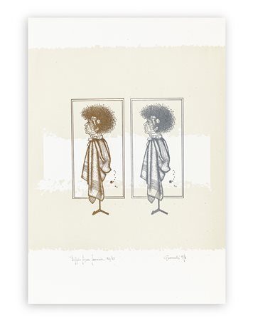 GIUSEPPE GUERRESCHI (1929-1985) - Doppia figura femminile, 1976