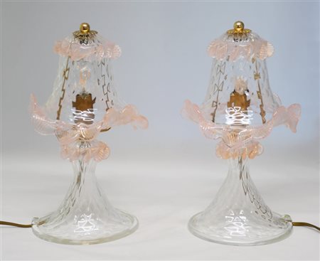 Coppia di abat-jour 
Murano, Anni Ottanta