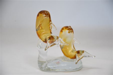 Vetro Artistico® Murano
Coppia di delfini