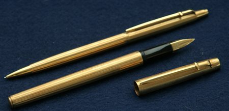 Caran d'Ache Ecridor stilografica + matita - placcate oro