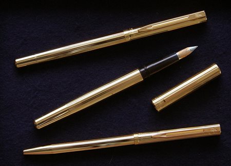 Waterman Cotelé stilografica con pennino oro 18 kt + penna a sfera + roller -...