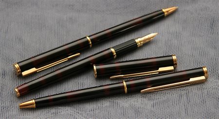 Waterman Executive stilografica + penna a sfera + matita - lacca tartaruga...