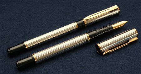 Waterman Laureat stilografica + roller - laminata argento