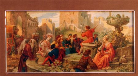 Riccardo Meacci La Leggenda del Castello Smantellato, 1856 Tempera su cartone...