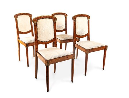  Quattro sedie in radica, inizio del XX secolo