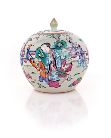  Vaso da zenzero in porcellana, Cina, fine dinastia Qing