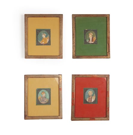  Quattro antiche miniature persiane