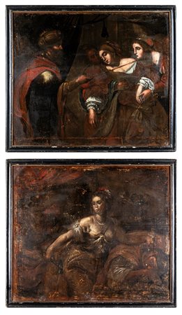 Scuola italiana del XVI secolo Giaele e Sisara; Ester sviene dinanzi ad Assuero