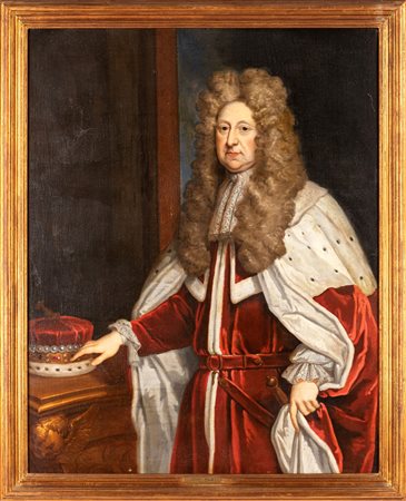 Scuola inglese del XVII secolo Ritratto di Nobiluomo