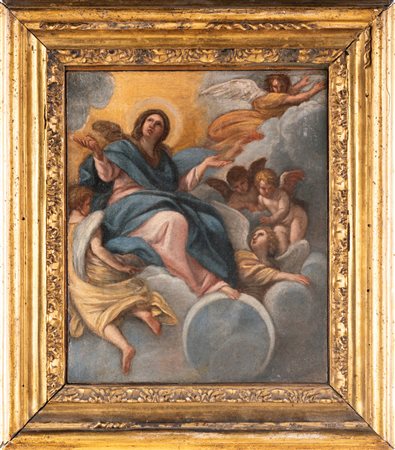 Pittore Romano del XVIII secolo Madonna con angeli