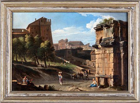 Scuola Romana del XVIII secolo Veduta romana