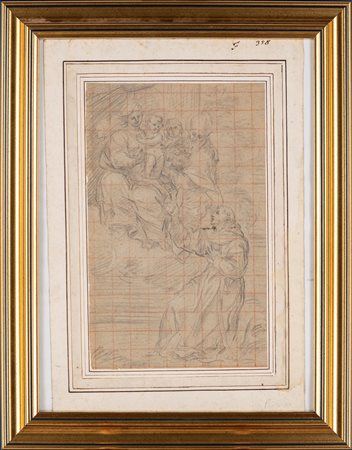 Scuola Lombarda del XVII secolo Studio per l'apparizione della Vergine a Sant'Antonio