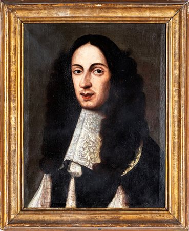 Scuola olandese del XVIII secolo ritratto di gentiluomo con gorgiera