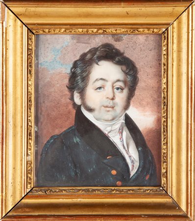 Pittore della fine del XVIII secolo Piccolo ritratto di gentiluomo (Nicola Lorenzini)