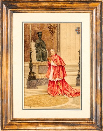 Umberto Cacciarelli Il cardinale a San Pietro