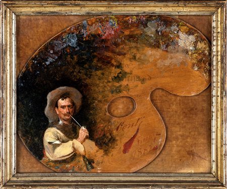 Tito Conti Autoritratto con la pipa