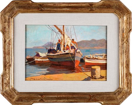 Carlo Domenici Barche con pescatori