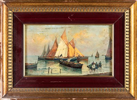 Radames Scoppa Barche con pescatori