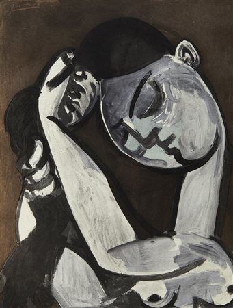 PICASSO PABLO (1881 - 1973) - Femme se coiffant. .