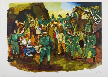 GUTTUSO RENATO (1912 - 1987) - Dalla cartella Gott Mit Uns. .