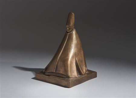 MANZU' GIACOMO (1908 - 1991) - D'Apres. Cardinale seduto.