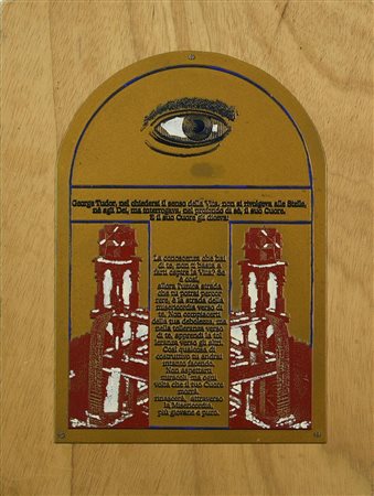 Ugo Carrega (1935) GEORGE TUDOR PARLA CON SE' STESSO, 1987 tecnica mista su...