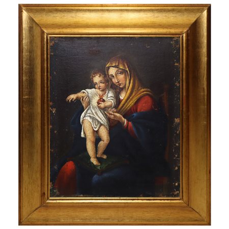 Madonna con bambino e Sacro Cuore, nineteen° secolo 