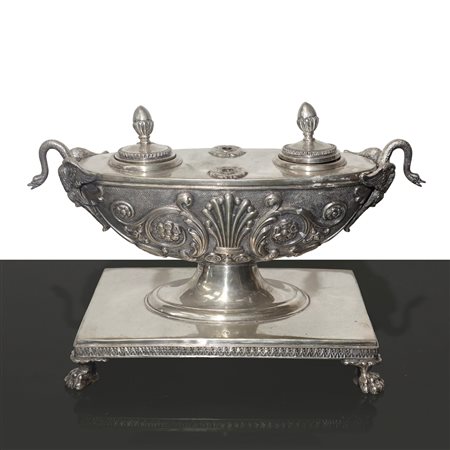 Calamaio in argento in stile Impero, Primi 20° secolo 