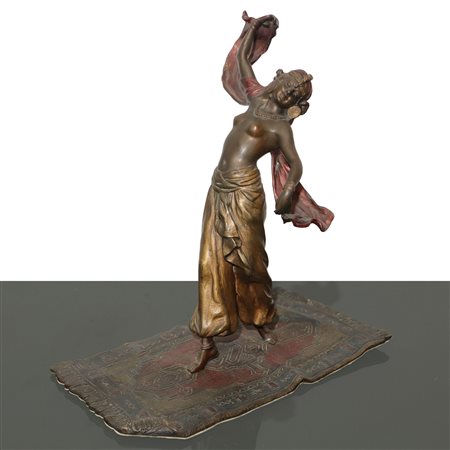 Odalisca sul tappeto, bronzo, Liberty period, Primi 20° secolo 