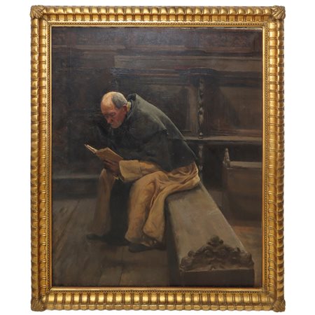 Salvatore Marchesi (Parma 1852-Parigi  1908)  - Frate Domenicano che legge
