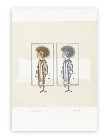 GIUSEPPE GUERRESCHI (1929-1985) - Doppia figura femminile, 1976