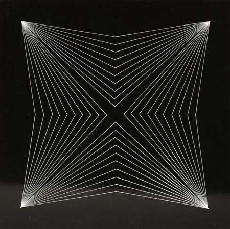 Anonimo FIGURA GEOMETRICA incisione su lastra di alluminio, cm 30x30