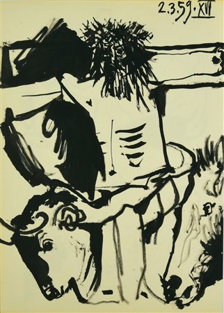 Pablo Picasso SENZA TITOLO stampa tipografica, cm 37x26,5