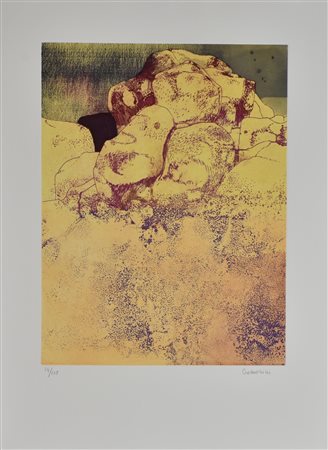 Leonardo Cremonini SENZA TITOLO incisione su carta, foglio cm 75x56, battuta...