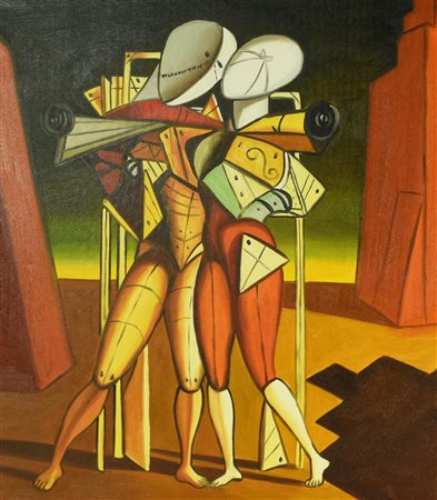 Anonimo OMAGGIO A DE CHIRICO olio su tela, cm 60x50 L'opera non e'...