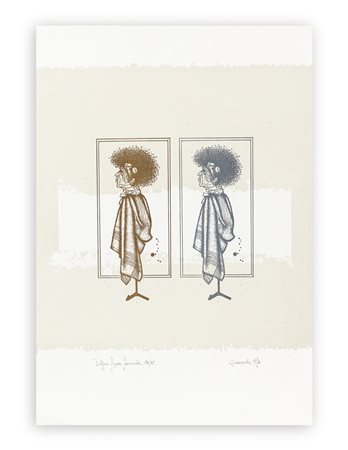 GIUSEPPE GUERRESCHI (1929-1985) - Doppia figura femminile, 1976