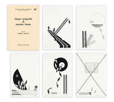 ANTONIO FOMEZ (1937) - Cinque serigrafie di Antonio Fomez, 1973