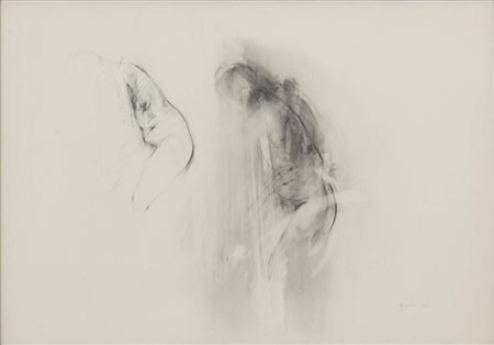 GIUSEPPE AJMONE (Carpignano Sesia 1923 - 2005) Figure 1970 disegno a...