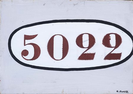 RAOUL SCHULTZ (Isola Lero, 1931 - Venezia, 1971) Toponomastica olio su tela...