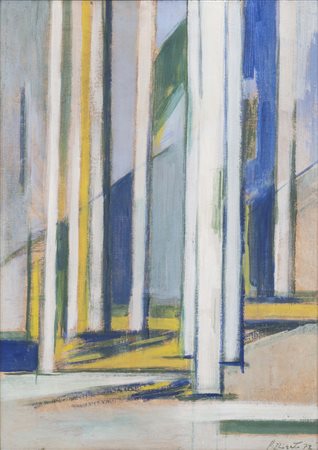 ARMANDO PIZZINATO (Maniago, 1910 - Venezia, 2004) Betulle 1977 olio su tela...