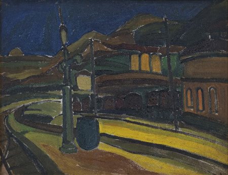 TANCREDI PARMEGGIANI (Feltre, 1927 - Roma, 1964) senza titolo 1946 olio su...