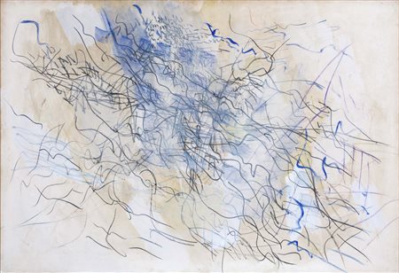 TANCREDI PARMEGGIANI (Feltre, 1927 - Roma, 1964) senza titolo 1955 olio e...