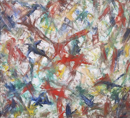 SAVERIO RAMPIN (Stra' (Ve), 1930 - Venezia, 1992) senza titolo anni '50 olio...