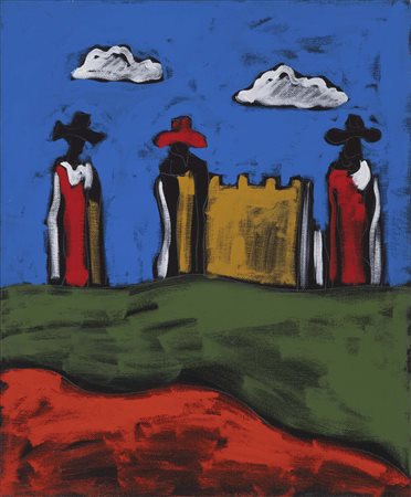 TANO FESTA (Roma, 1938 - 1988) senza titolo 1985 acrilici su tela cm. 55x45...