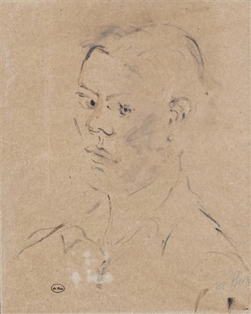 FILIPPO DE PISIS (Ferrara, 1896 - Milano, 1956) Ritratto anni '30 china su...