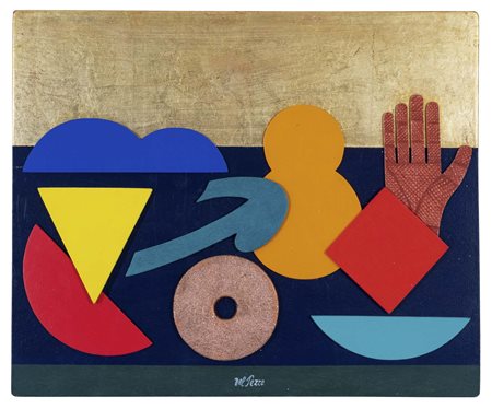 LUCIO DEL PEZZO (Napoli, 1933 - 2020) Lexicon (anni '90) collage acrilici e...