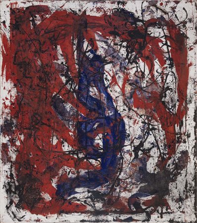 ALBINO GALVANO (Torino, 1907 - 1990) Capharnaum 1959 olio su tela cm. 90x80...