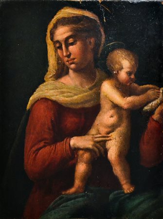 SCUOLA ITALIA SETTENTRIONALE, Madonna con bambino (Frammento)