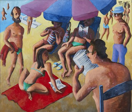 PISTELLI ANNIBALE (1915 - 1989) - Vita d'ombrellone.