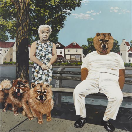 SALIOLA ANTONIO (n. 1939) - La passeggiata (ovvero: rivoluzione nella teoria di Darwin).